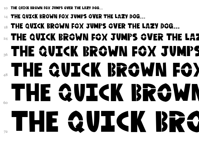 Old Providence font waterfall
